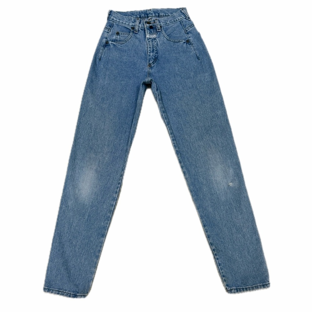 👖🛹 MARITHÉ + FRANÇOIS GIRBAUD Vintage 90s High-Rise Taper Jeans USA Sz 1/2